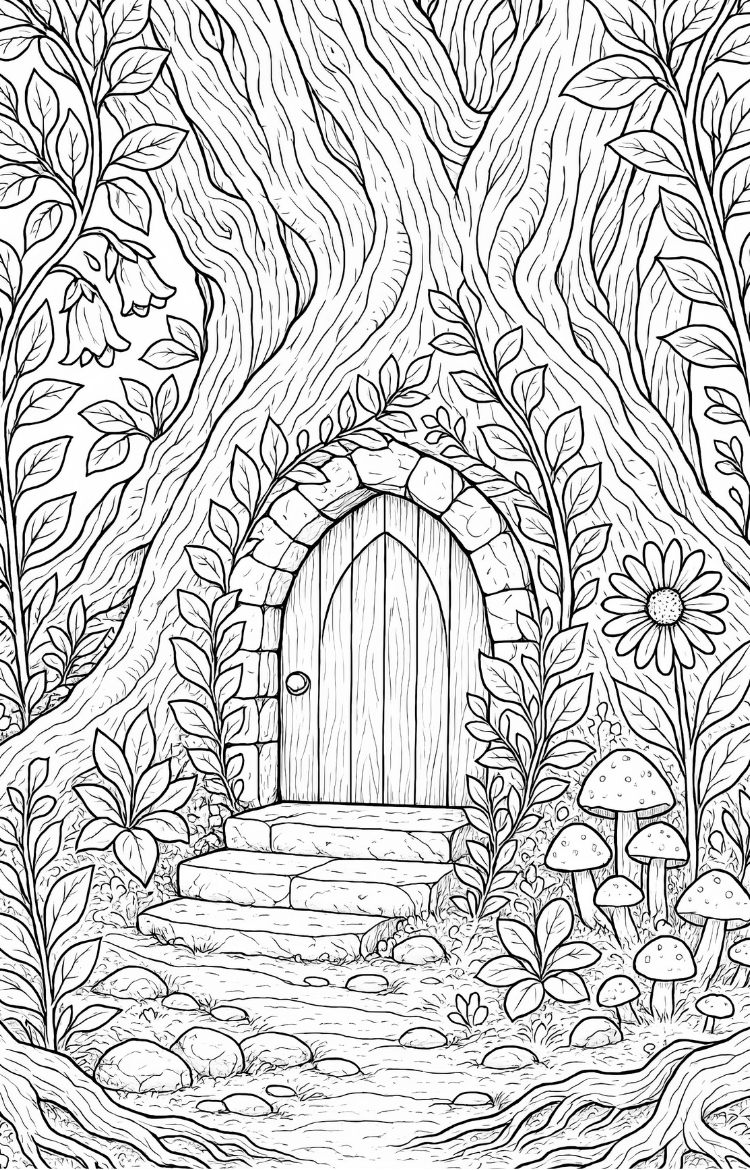 Omalovánka ke stažení -  Strom